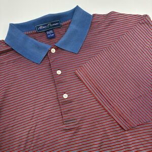 Alan Flusser Golf Mercerized Cotton Short Sleeve Men's L Shirt Multicolor Stripe